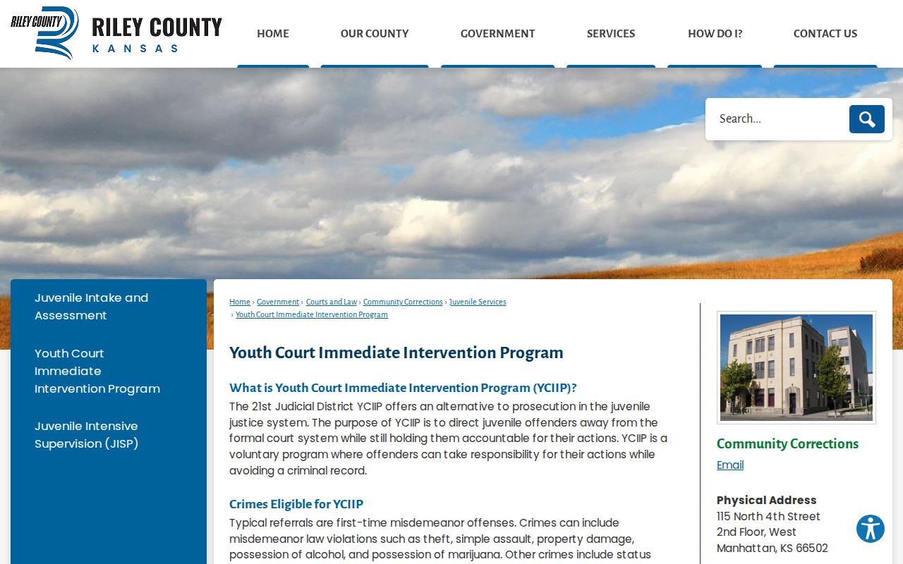 Riley County criminal court docket Youth Court program