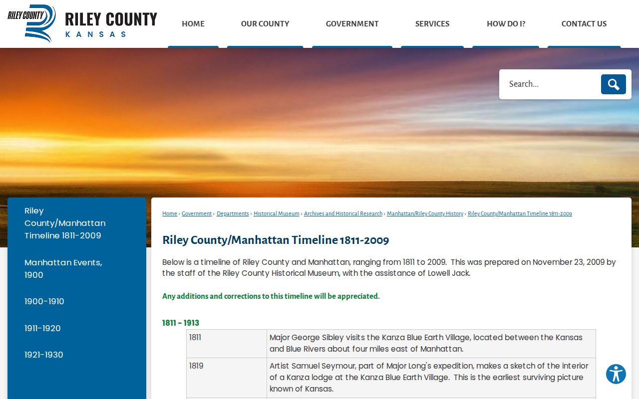 Riley County court docket courthouse and tower clock timeline