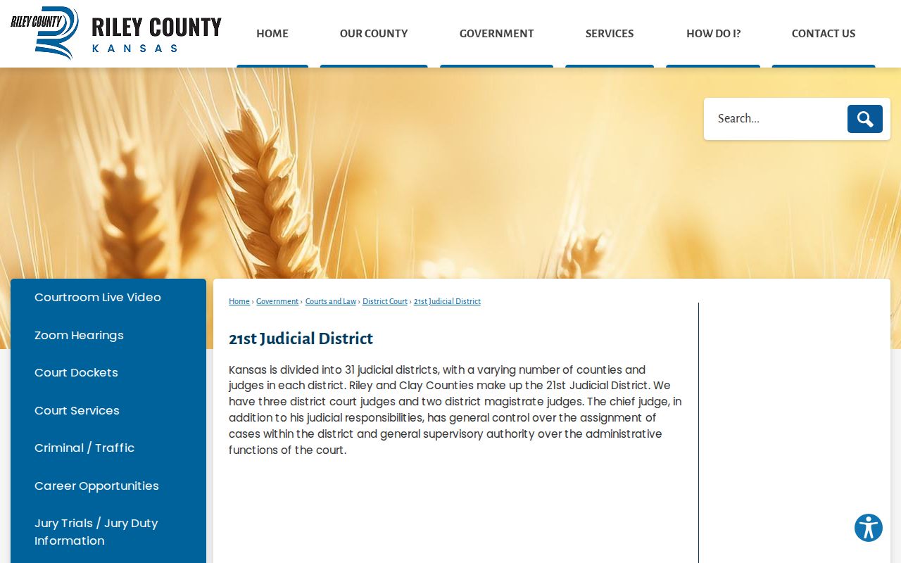 Randolph court records in Riley County 21st Judicial District