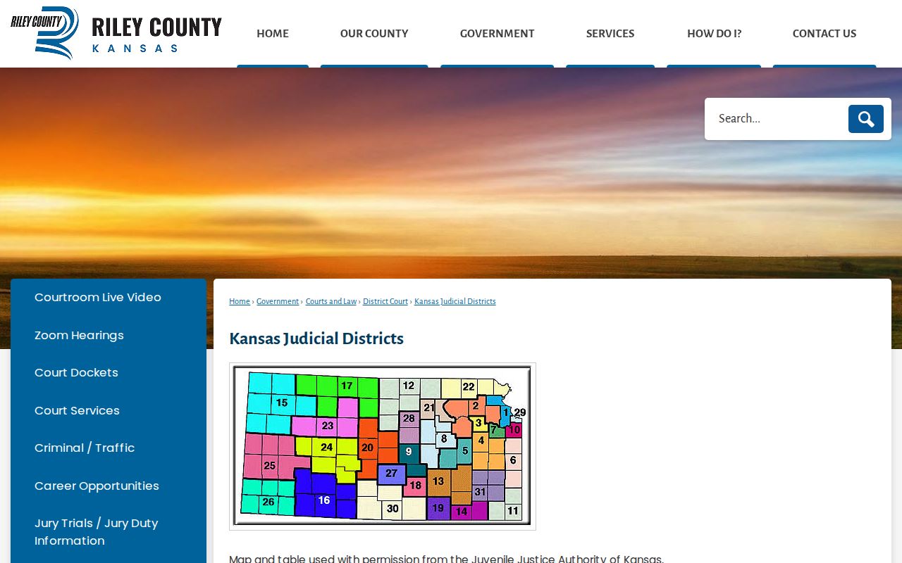 Riley court records city and county judicial district distinction